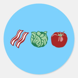 Bacon Lettuce & Tomato - The BLT! Classic Round Sticker