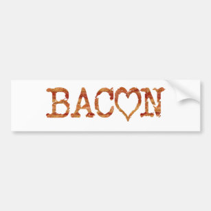 Bacon LOVE Bumper Sticker