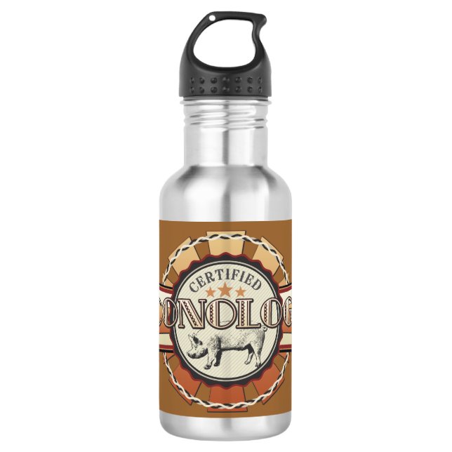 Bacon LOVE certified Baconologist 532 Ml Water Bottle (Front)