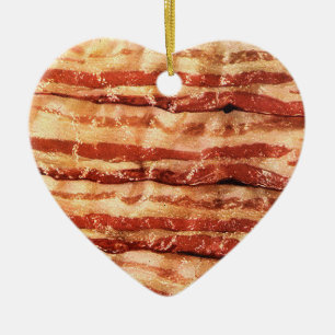 bacon love heart ornament