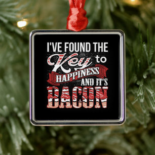 Bacon Lover Gift Metal Tree Decoration