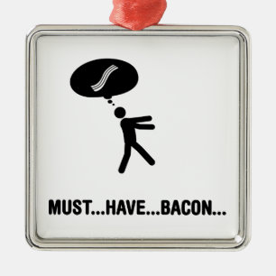Bacon Lover Metal Tree Decoration