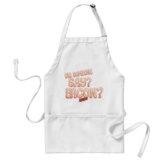 Bacon Lovers Adult Apron With Pockets Pig Design (Front)