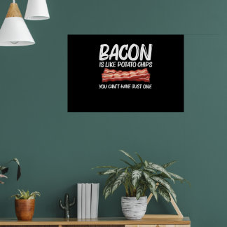 Bacon Lovers Men Women Meat Foodie Pun Poster