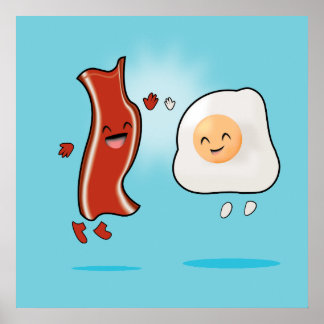 Bacon Loves Eggs Poster