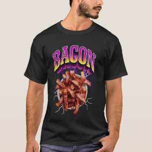 Bacon Meme Bootleg Rap Style 90s Vintage Funny T-Shirt