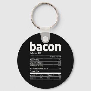 Bacon Nutrition Facts Family Matching Christmas Co Key Ring