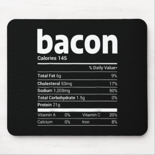 Bacon Nutrition Facts Family Matching Christmas Co Mouse Mat