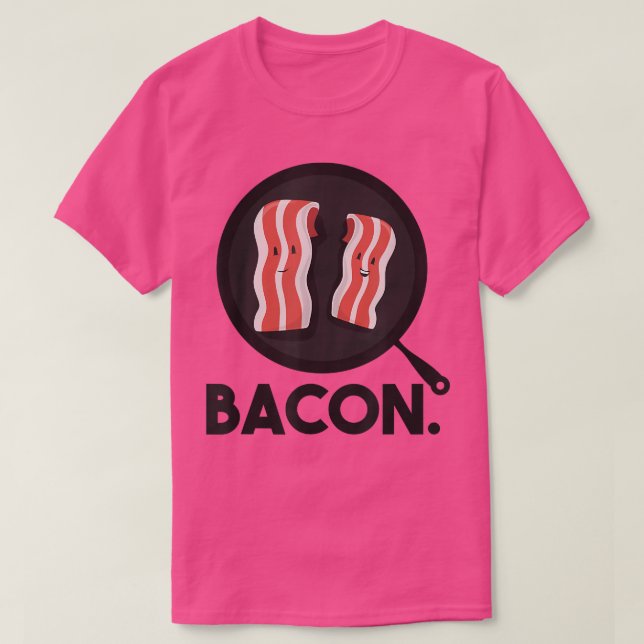 Bacon on a Frying Pan Cooking  T-Shirt (Design Front)