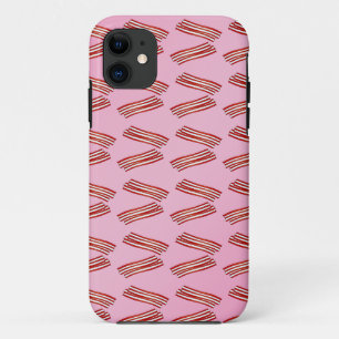 Bacon on pink background iPhone 11 case