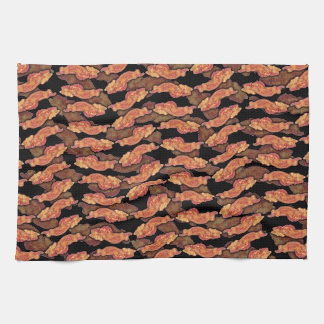 Bacon Pattern Tea Towel (Horizontal)