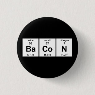 BaCoN Periodic Table 3 Cm Round Badge