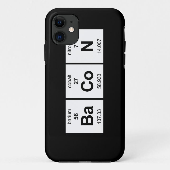 BaCoN Periodic Table Case-Mate iPhone Case (Back)