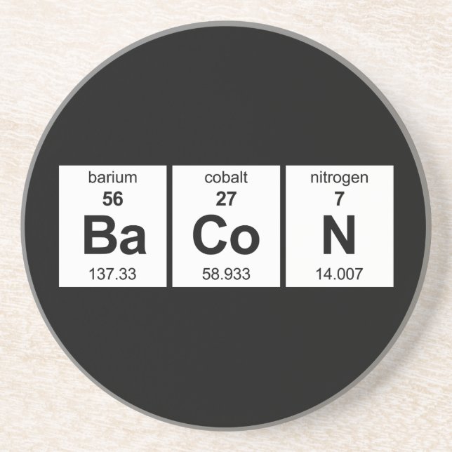 BaCoN Periodic Table Coaster (Front)