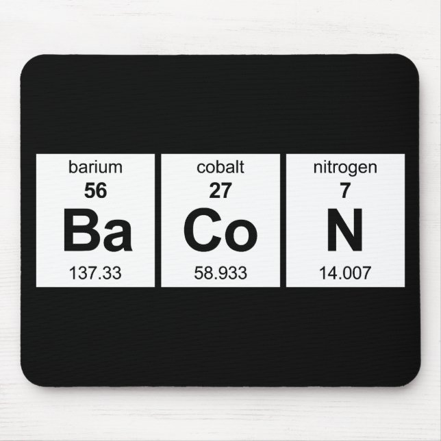 BaCoN Periodic Table Mouse Mat (Front)