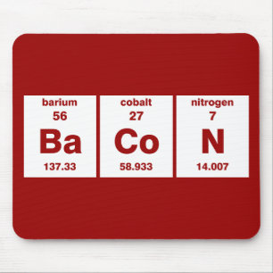 Bacon - periodic table of the elements mouse mat