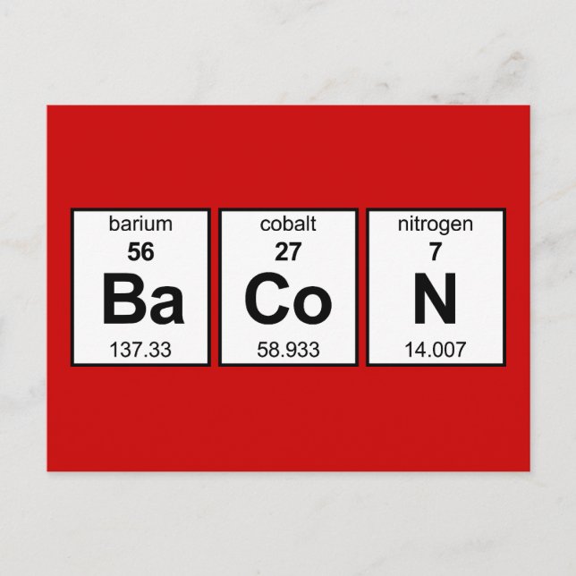 BaCoN Periodic Table Postcard (Front)