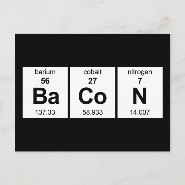 BaCoN Periodic Table Postcard (Front)