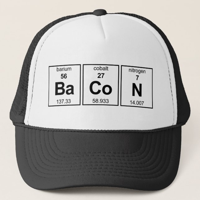 BaCoN Periodic Table Trucker Hat (Front)