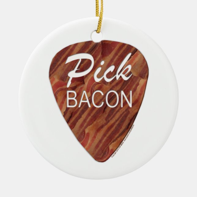 Bacon Pick Ceramic Tree Decoration (Front)