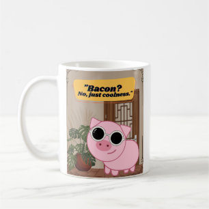 bacon piggy quote coffee mug