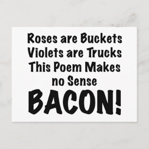 Bacon Poem Postcard