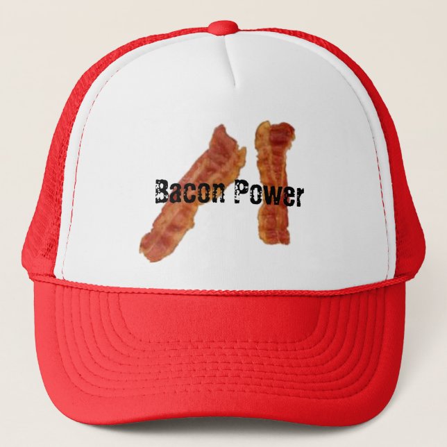 Bacon Power Trucker Hat (Front)