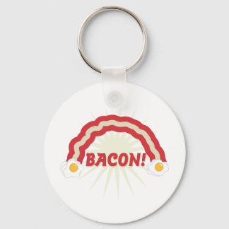 Bacon rainbow key ring
