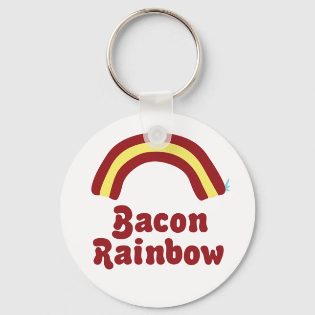 Bacon Rainbow Key Ring (Front)