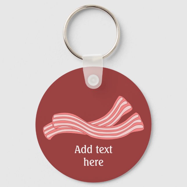 Bacon Rashers Image - Customise It Key Ring (Front)