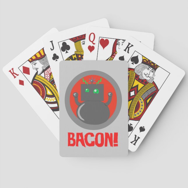 Bacon Robot Playing Cards (Back)