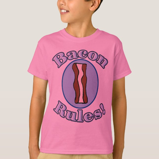 Bacon Rules kids  Shirt (Front)