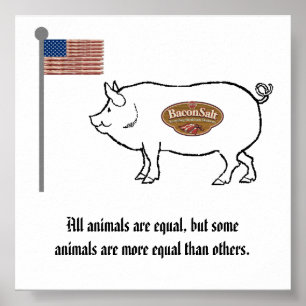 bacon salt nation pig poster