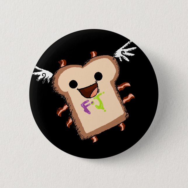 bacon sammich 6 cm round badge (Front)