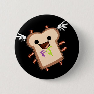 bacon sammich 6 cm round badge