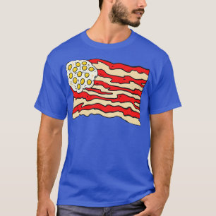 Bacon Shirt Bacon And Eggs Flag Breakfast Food