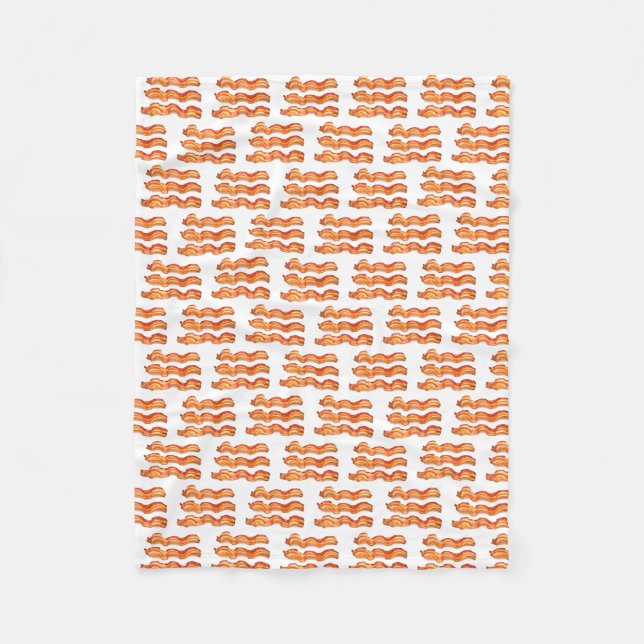 Bacon (Small) Fleece Blanket (Front)