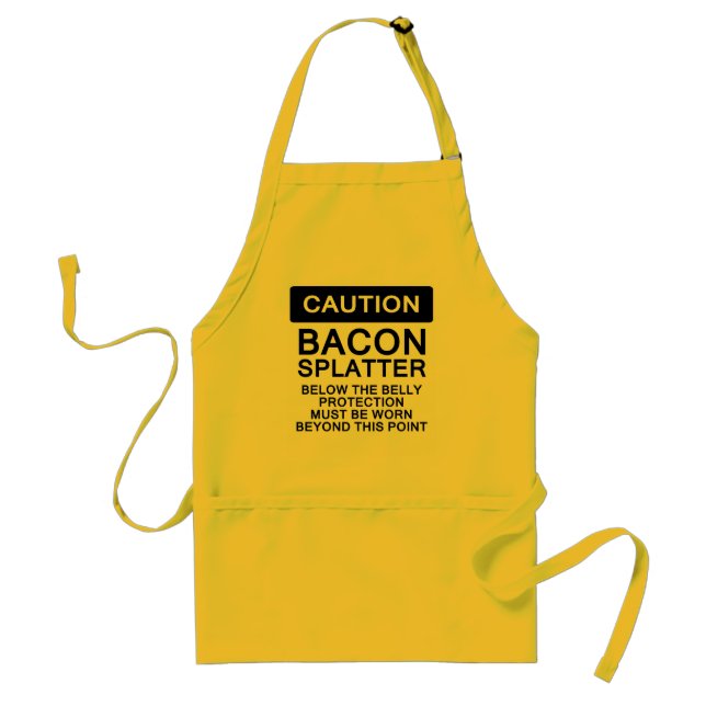 Bacon Splatter Caution Standard Apron (Front)