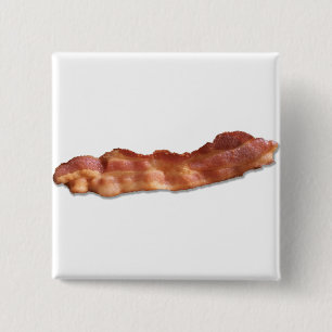 Bacon Strip 15 Cm Square Badge