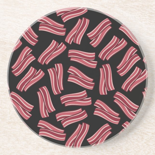 Bacon Strips Pattern Coaster (Front)