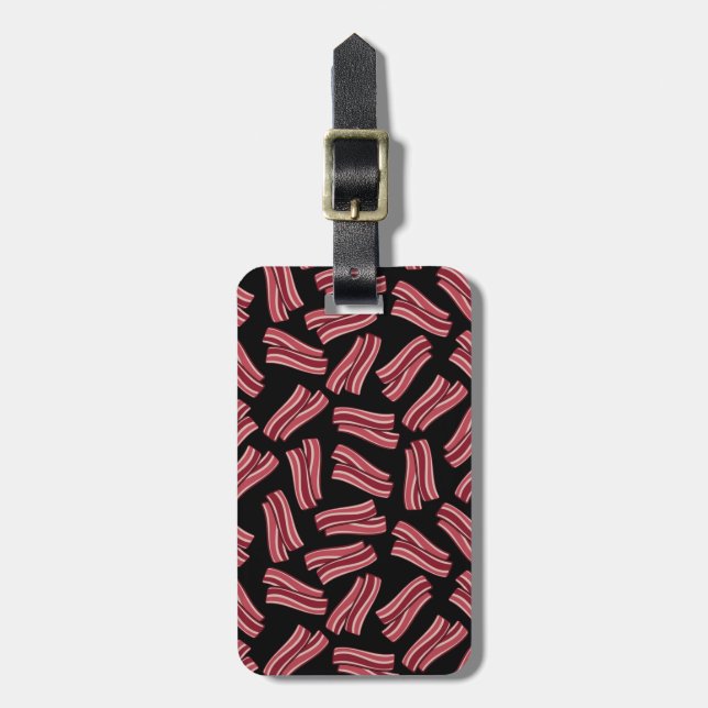 Bacon Strips Pattern Luggage Tag (Front Vertical)