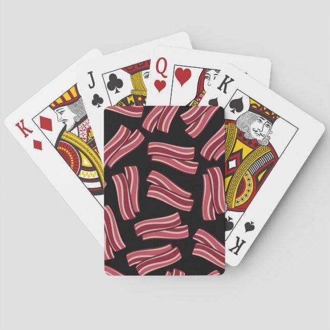 Bacon Strips Pattern Playing Cards (Back)