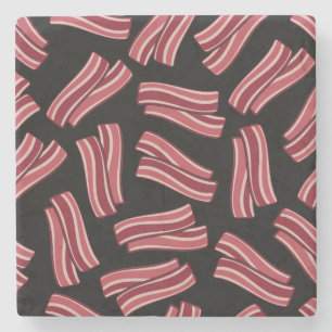 Bacon Strips Pattern Stone Coaster