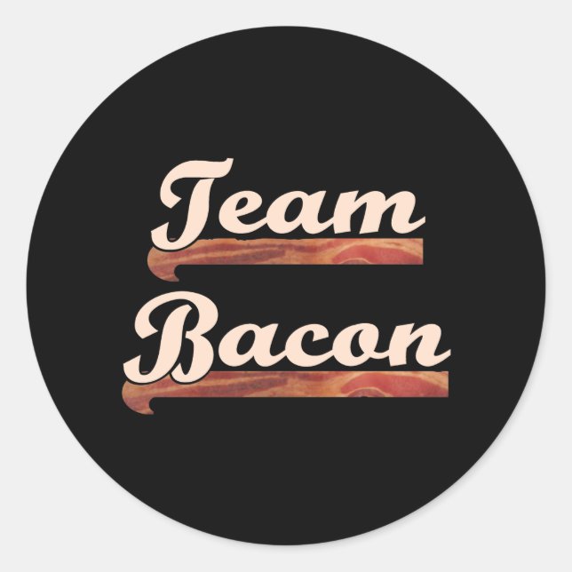 Bacon Team Classic Round Sticker (Front)