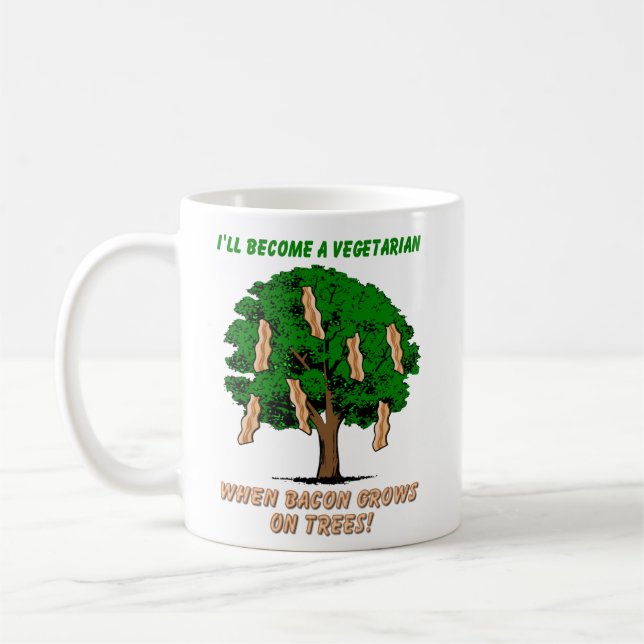 Bacon Tree Funny Mug Humour (Left)