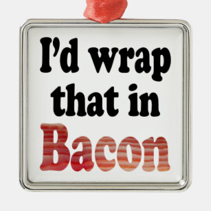Bacon Wrap Metal Tree Decoration
