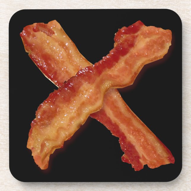 Bacon X O X LOVE Coaster (Front)