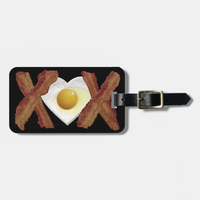 Bacon X O X LOVE Luggage Tag (Front Horizontal)