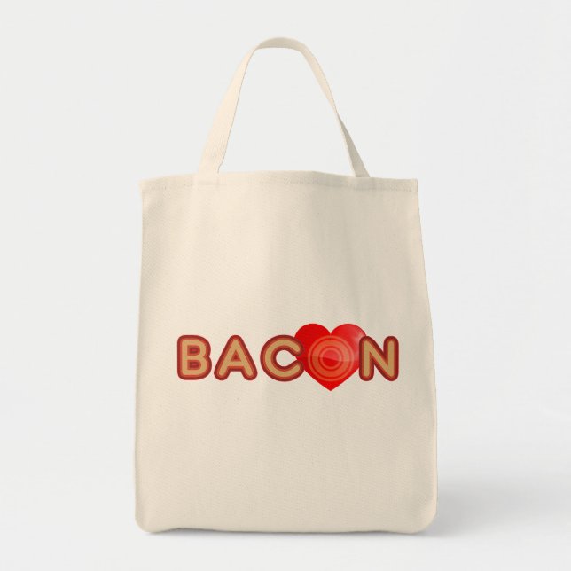 Bacon X O X LOVE Tote Bag (Front)