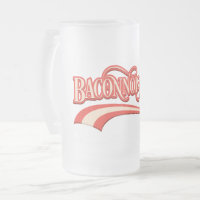 Baconnoisseur (bacon lover) frosted glass beer mug